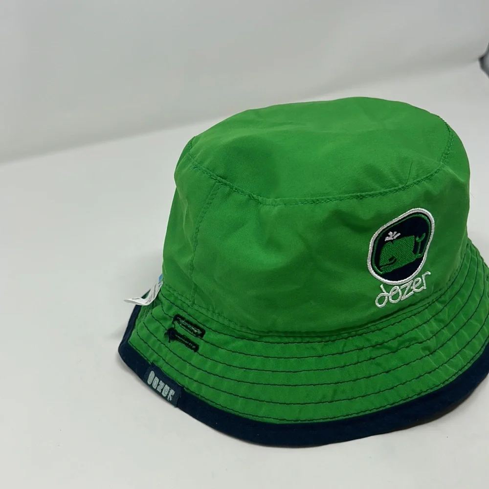 Dozer Boys Reversible Green Blue Whale Bucket Sun Hat